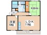 ポプラヶ丘コープ５号棟 2LDKの間取り