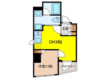 間取図 ｻﾞ･ﾗｲｵﾝｽﾞﾌｫｰｼｱ八丁堀