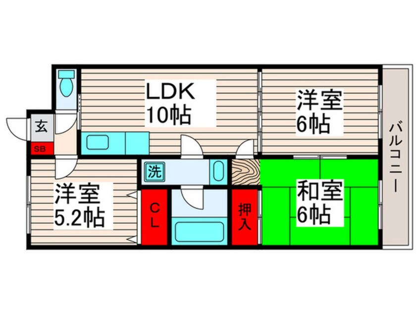 間取図 Ｊ・Ｓ、ＴＥＲＲＡＣＥ