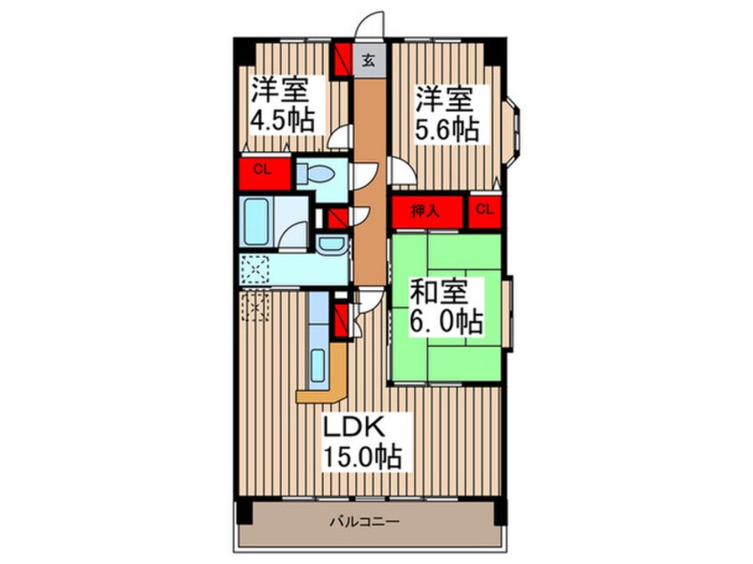 間取図 エテルノ豊春