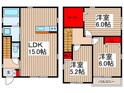 ヒラマシオン　D棟の間取図