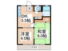 カ－サ寺前 2DKの間取り