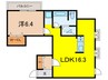 La Maison De Paul 1LDKの間取り