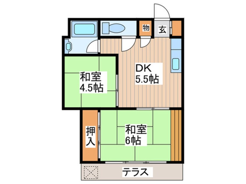 間取図 サン・シモヤマ