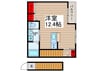 ベルメゾン小金原 1Rの間取り