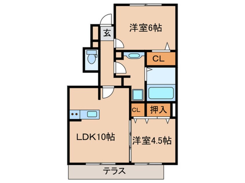 間取図 ベル・フルールA棟