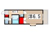 メゾンド－ル若狭Ａ棟 1Kの間取り