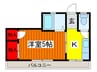 渡邉ビル 1Kの間取り