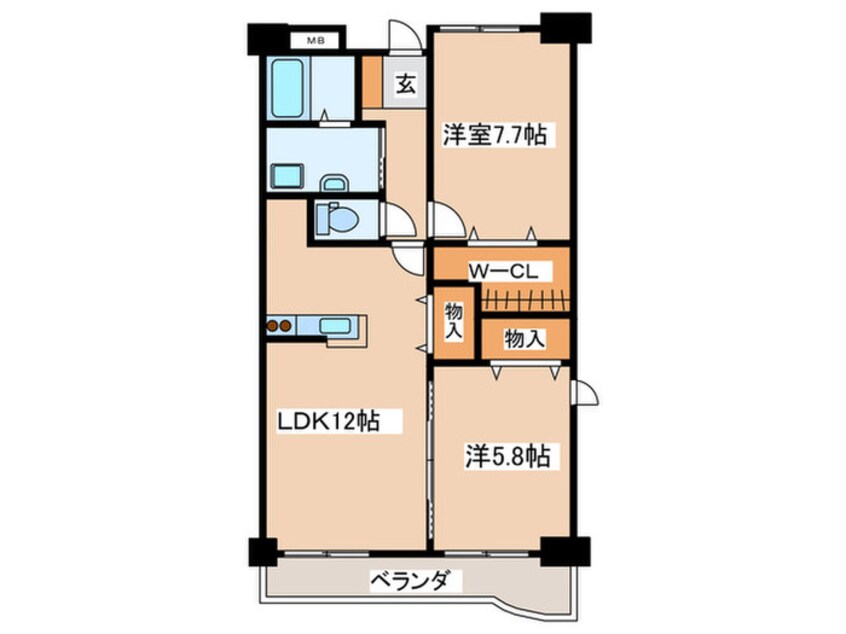 間取図 アンソレイエ　アオキ