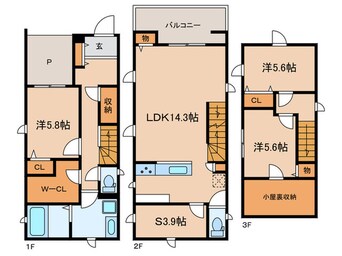 間取図 大岡山1丁目貸家