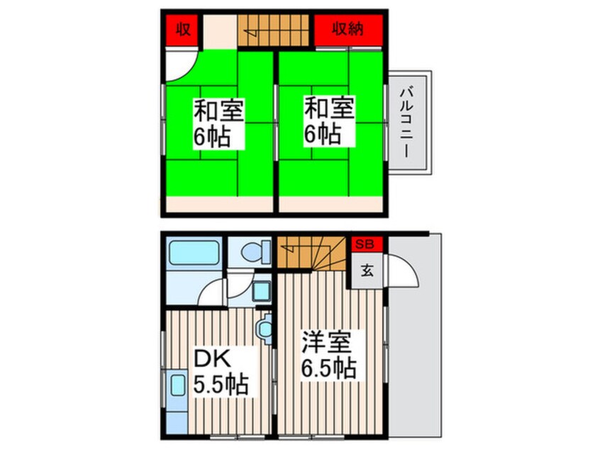 間取図 テラスハウス橋本