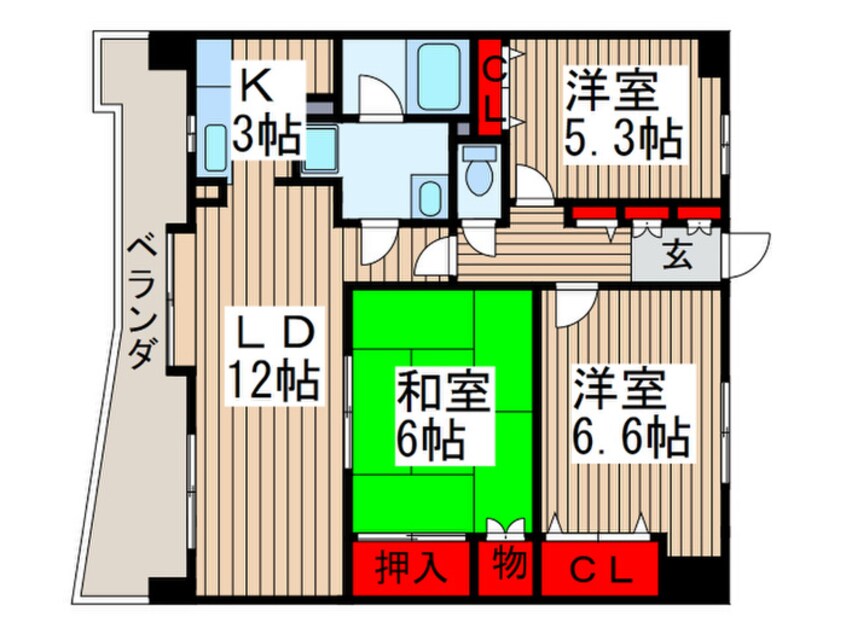 間取図 パティオ大宮