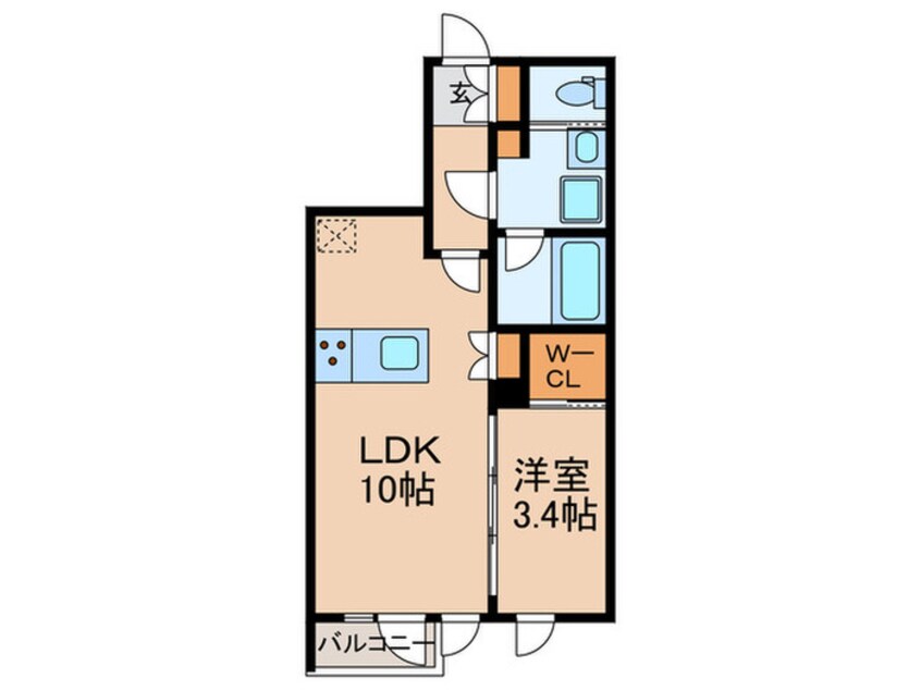 間取図 ラ・ペルラ市谷砂土原町