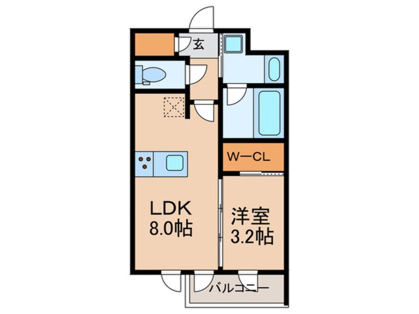 間取図 ラ・ペルラ市谷砂土原町