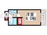 カスタリア船橋 1Kの間取り