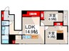 ファミ－ル西葛西 2LDKの間取り