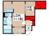 ファミリエ 1LDKの間取り