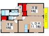 サニ－コ－ト 2LDKの間取り
