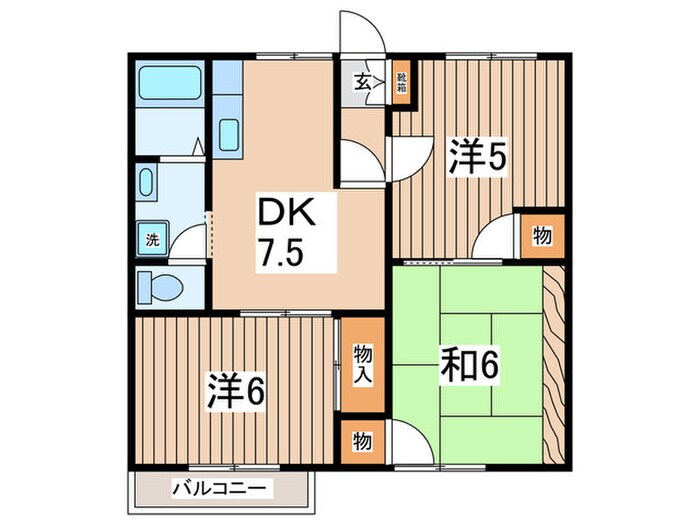 間取り図 ＡＰＡ　ＫＩＴ　Ａ棟