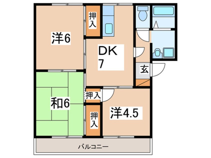 間取図 ファミ－ルＡ＆Ｍ