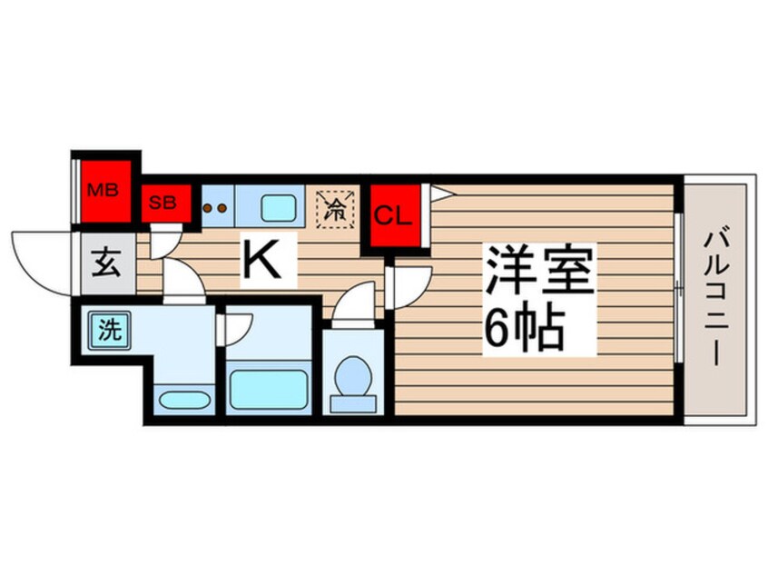 間取図 ﾗﾌｨｽﾀ大師前Ⅲ(1003)