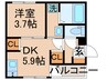 イルソーレ金町 1DKの間取り