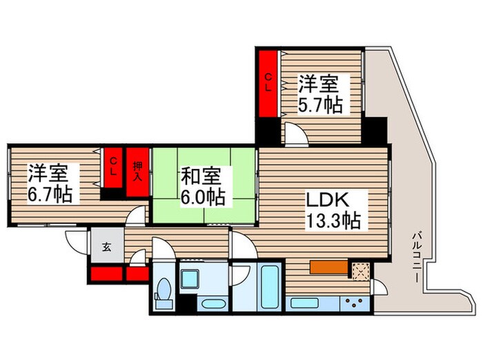 間取り図 プロスペクト清澄庭園