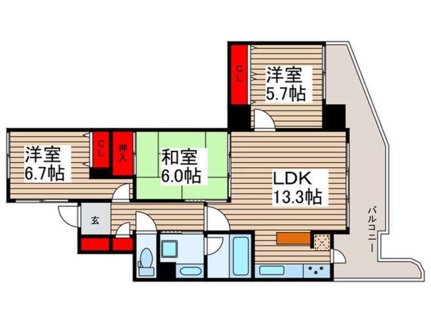 間取図 プロスペクト清澄庭園