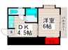 コ－ポ長崎 1DKの間取り