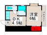コ－ポ長崎 1DKの間取り