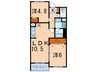 クレインズテラス 2LDKの間取り