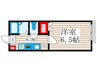 リュ－デスハイムⅡ 1Kの間取り