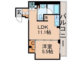 間取図 ﾊﾟｰｸｱｸｼｽ月島ﾏﾁｭｱｽﾀｲﾙ（２階）