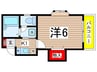 ブル－ハイムｐａｒｔ６ 1Kの間取り