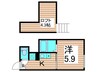 ル・レーヴ亀有 1Kの間取り