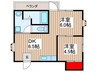 第二塚越フラット 2DKの間取り