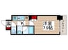 S-RESIDENCE北千住reiz 1Kの間取り