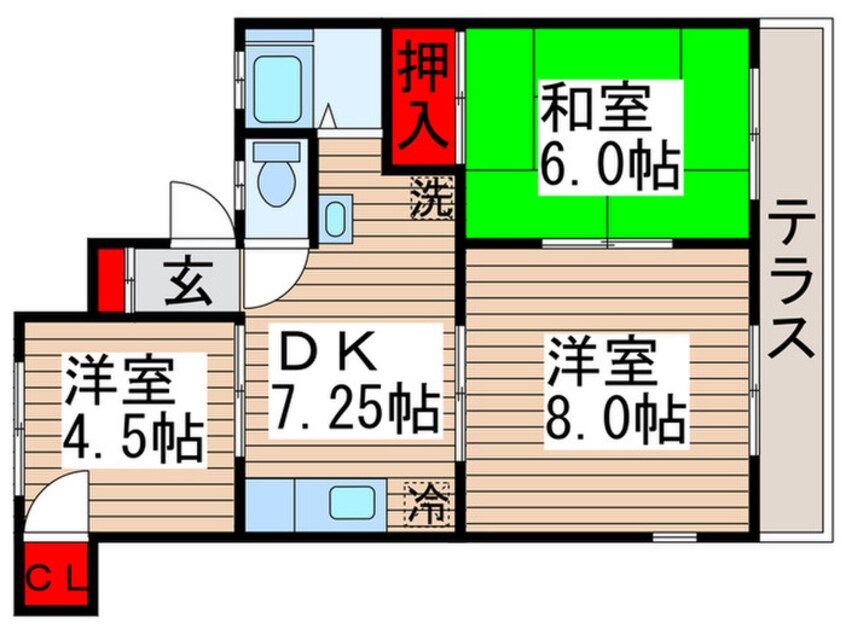 間取図 神取ハイツ