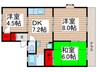 神取ハイツ 3DKの間取り