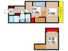 ルミエール・エタンセルsix 1LDKの間取り