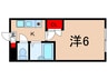 コンフォ－ト昭代 1Kの間取り