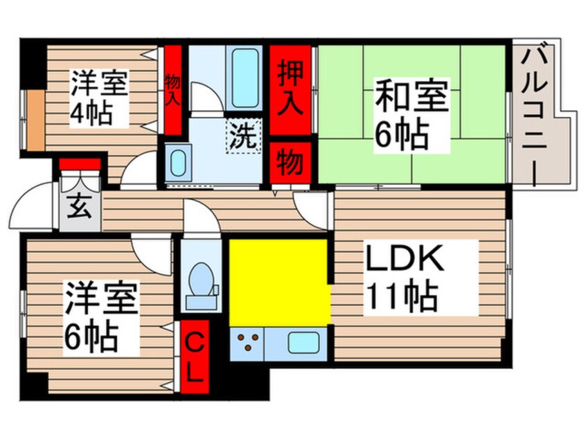 間取図 ア－クフィ－ルズ市川