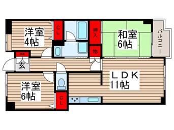 間取図 ア－クフィ－ルズ市川