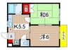 フロ－ラ多摩 2Kの間取り