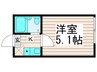 リビエラコート 1Kの間取り