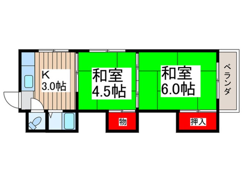 間取図 ハウス宮元2号棟