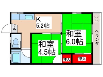 間取図 第一秋谷コーポ