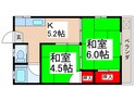 第一秋谷コーポの間取図