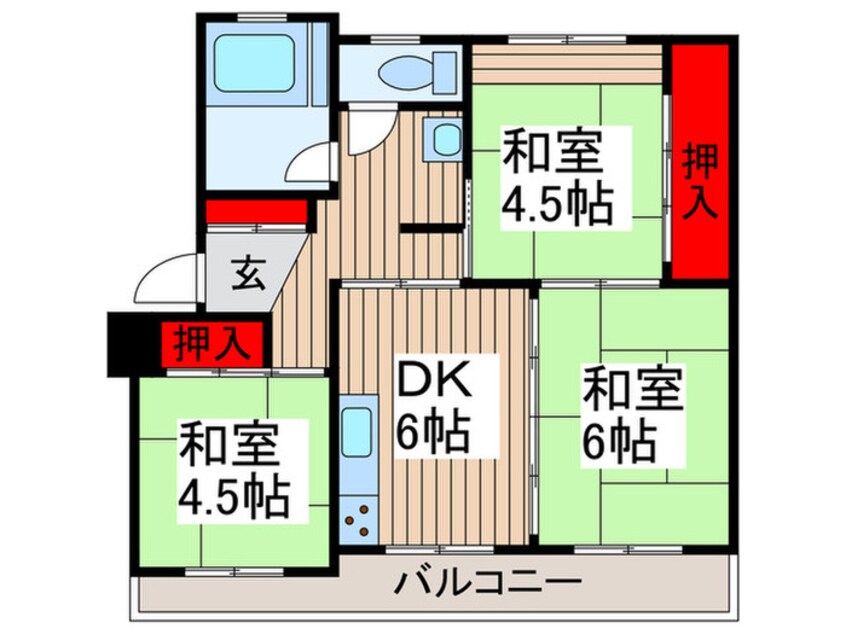 間取図 大宮日進町住宅２号棟（101）