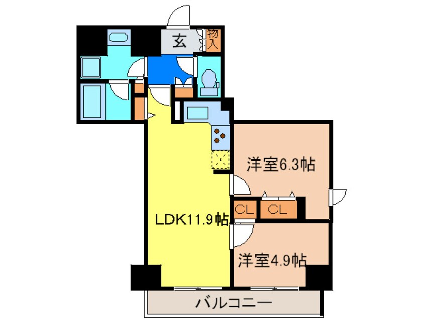 間取図 パ－クアクシス元浅草ステ－ジ